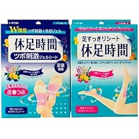 Amazon.co.jp: 休足時間 ツボ刺激ジェルシート 12枚(4枚×3袋) ×2